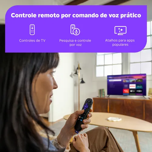Roku Streaming Stick 2025 Para Tv Hd/fhd Controle Por Voz Preto De Voz 3ª geração 3840BR 7