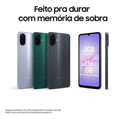 Celular Samsung Galaxy A07 256gb, 8gb, Câmera 50mp, Tela 6.7 , Proteção Ip54, Processador 6nm - Preto 2