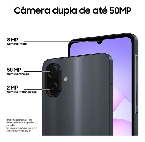 Celular Samsung Galaxy A07 256gb, 8gb, Câmera 50mp, Tela 6.7 , Proteção Ip54, Processador 6nm - Preto 4