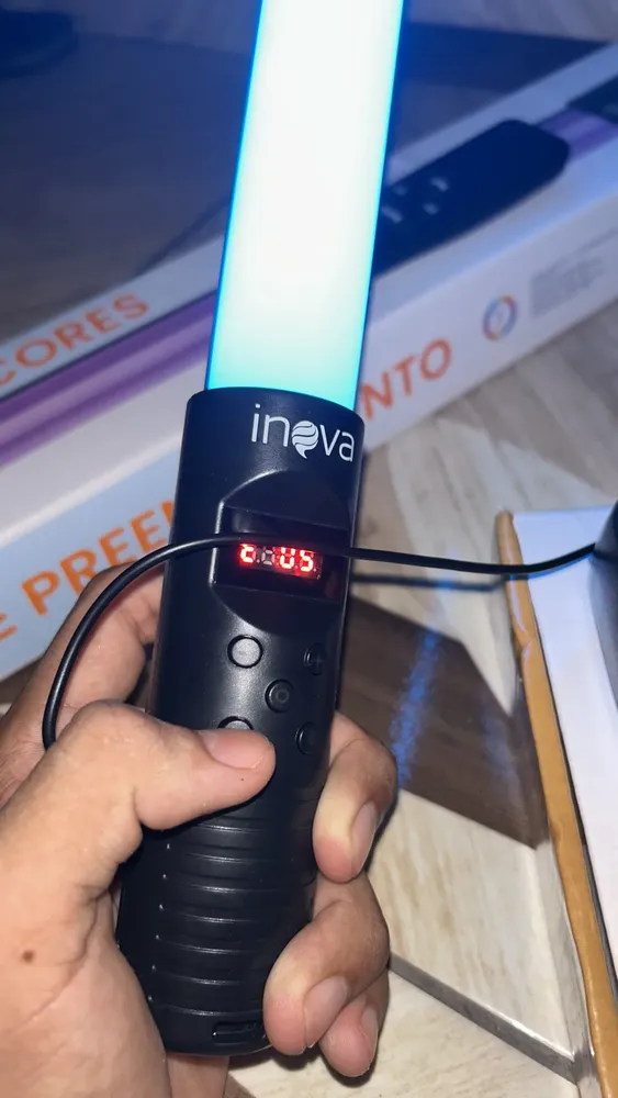 Bastão de Led Luz Rgb Lâmpada Profissional Fotográfica Iluminação 3200k-5500k Recarregável 12