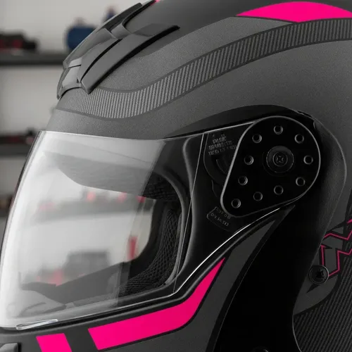 Capacete Escamoteável Mixs Gladiator Articulado Cor Preto/grafite/rosa Desenho Delta Tamanho Do Capacete 60 7