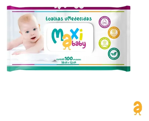 Kit 10 Toalhas Umedecida Hipoalergênico 100un Cada Maxi Baby 5