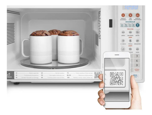 Micro-ondas Electrolux 20L Branco com Função Tira Odor e Descongelar MTO30 5