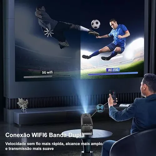 Projetor Mini Hy320 Wi-fi Smart Tv 4k Hd 110v/220v Portatil 3