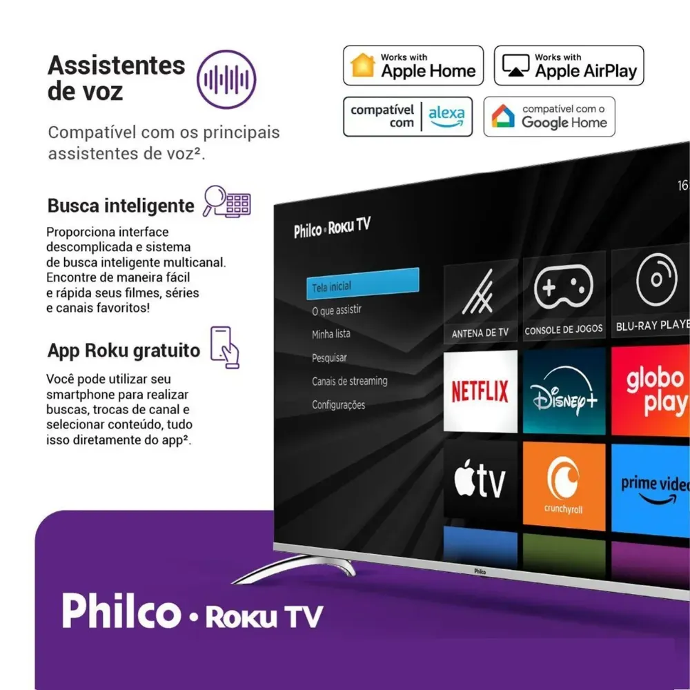 Smart Tv 32 Philco Roku Tv Dolby Áudio Hdr10 P32crb 10