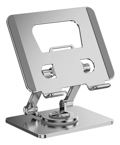 Suporte Dobrável de Alumínio para Tablet Rotação 360° Ajustável Altura Inclinação Base Antiderrapante Compatível com Dispositivos 10 a 17 Polegadas Portátil para Mesa Escritório e Casa 6