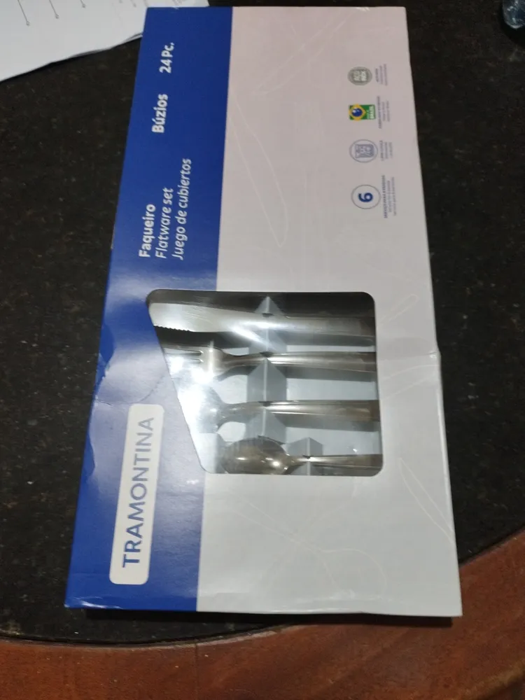 Faqueiro Tramontina 24 Peças Inox Jogo De Talheres Completo 6 Pessoas, Resistente, Não Enferruja, Fácil Limpeza, Kit Talheres Inox Premium Para Cozinha, Mesa Posta E Dia A Dia 11