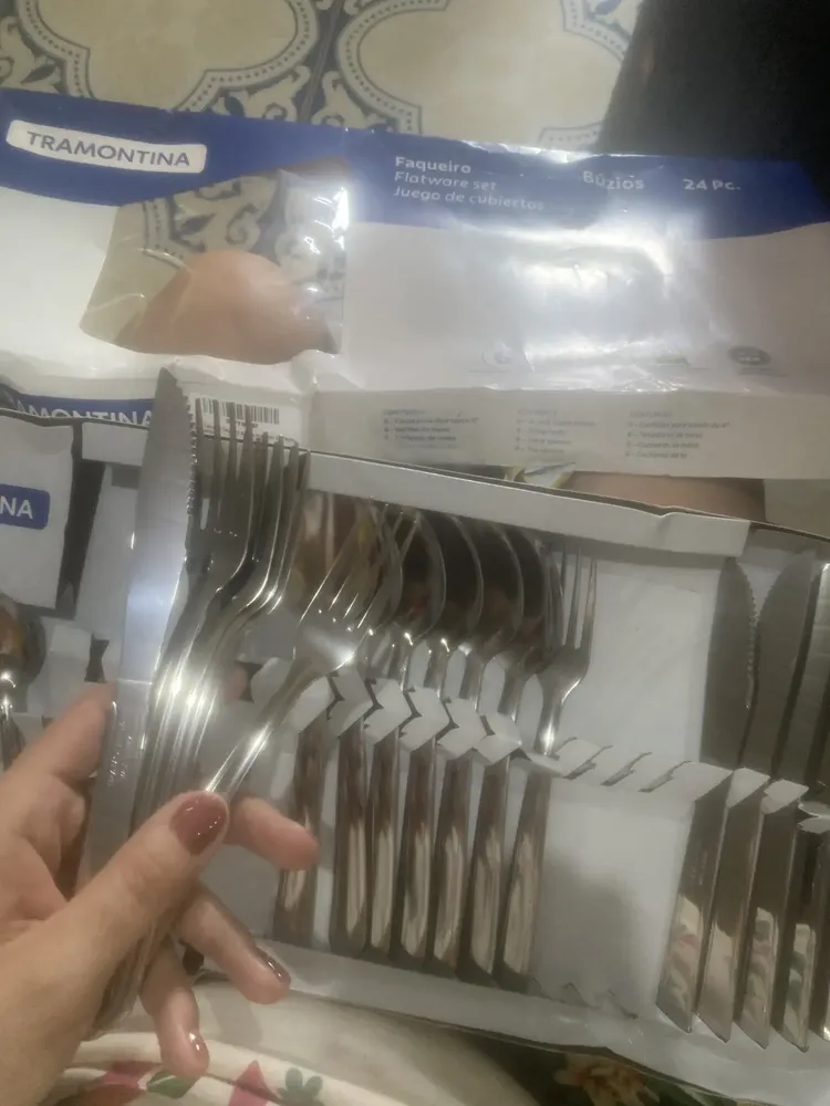 Faqueiro Tramontina 24 Peças Inox Jogo De Talheres Completo 6 Pessoas, Resistente, Não Enferruja, Fácil Limpeza, Kit Talheres Inox Premium Para Cozinha, Mesa Posta E Dia A Dia 14