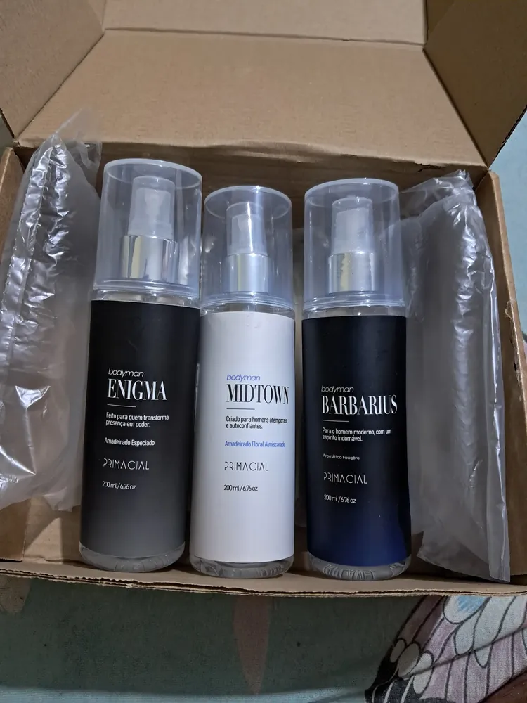 Kit Body Splash Masculino Barbarius + Enigma + Midtown 200ml 15