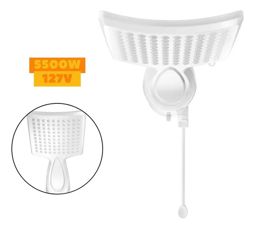 Chuveiro Ducha Loren Shower Eletrônica Lorenzetti Branco Cor Branco Potência 5.5 Kw 2