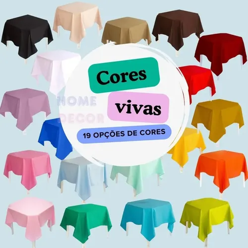 Kit 10 Toalha De Mesa 4 Cadeiras Oxford Grosso Festa Atacado Cor Verde Água Toalha De Mesa Oxford Liso 5